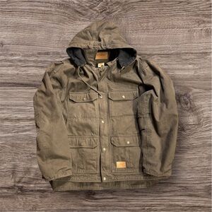 Schmidt work wear Men's Brown Hooded Jacket X-Large